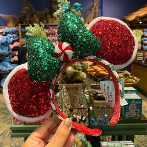 Disney Parks Christmas Peppermint Ear Headband